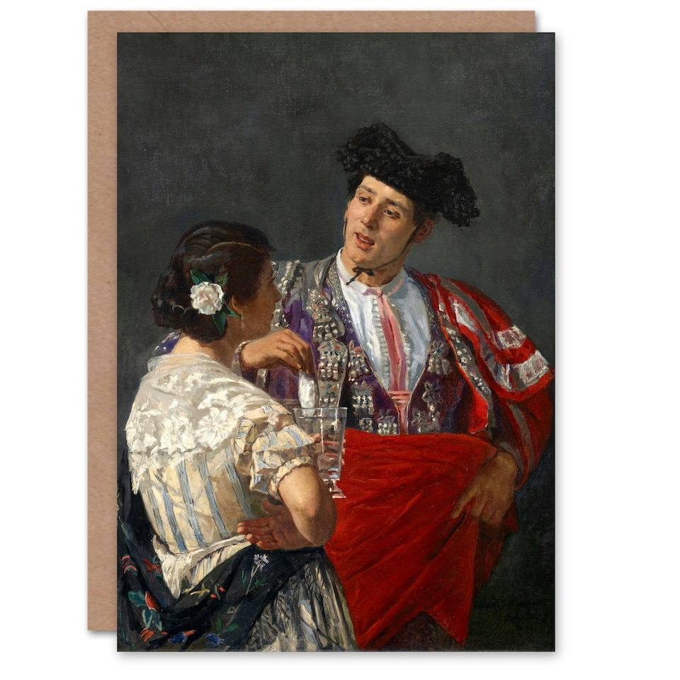 image 1 of Mary Cassatt Art Card Offering The Panel To A Bullfighter