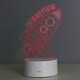 image 6 of Personalised Space Rocket LED Colour Changing Wireframe Night Light