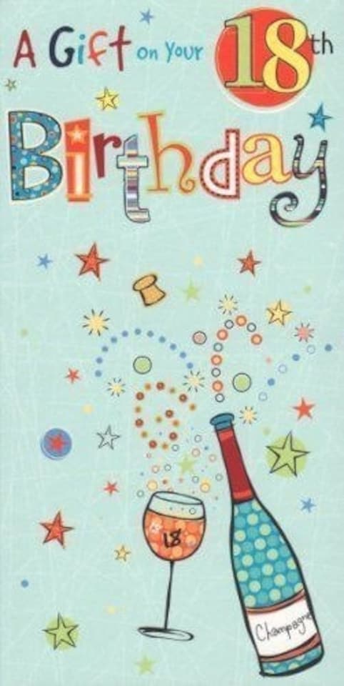 image 1 of A Gift On Your 18th Birthday Gift Card
