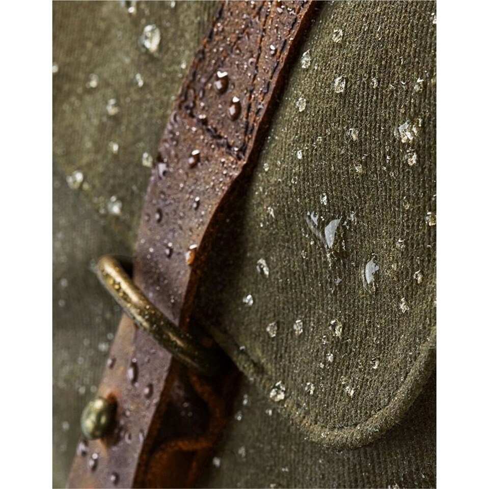 image 1 of Quadra Heritage Leather Accents Messenger Bag - Olive Green - One Size | Multi