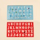 image 7 of Pack of 2 Transparent Plastic Uppercase Lowercase Stencil Ruler Set