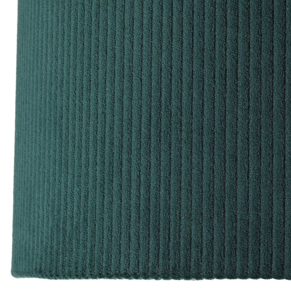 image 1 of Dark Forest Green Corduroy Fabric 10' Lamp Shade with Inner Emerald Satin Lining | Green | 10"