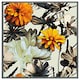 image 4 of Orange flower print (Picture Frame) Brown | Oak | XL