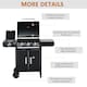 image 6 of Outsunny Deluxe Gas Barbecue Grill 3+1 Burner Garden BBQ w/ Large Cooking Area
