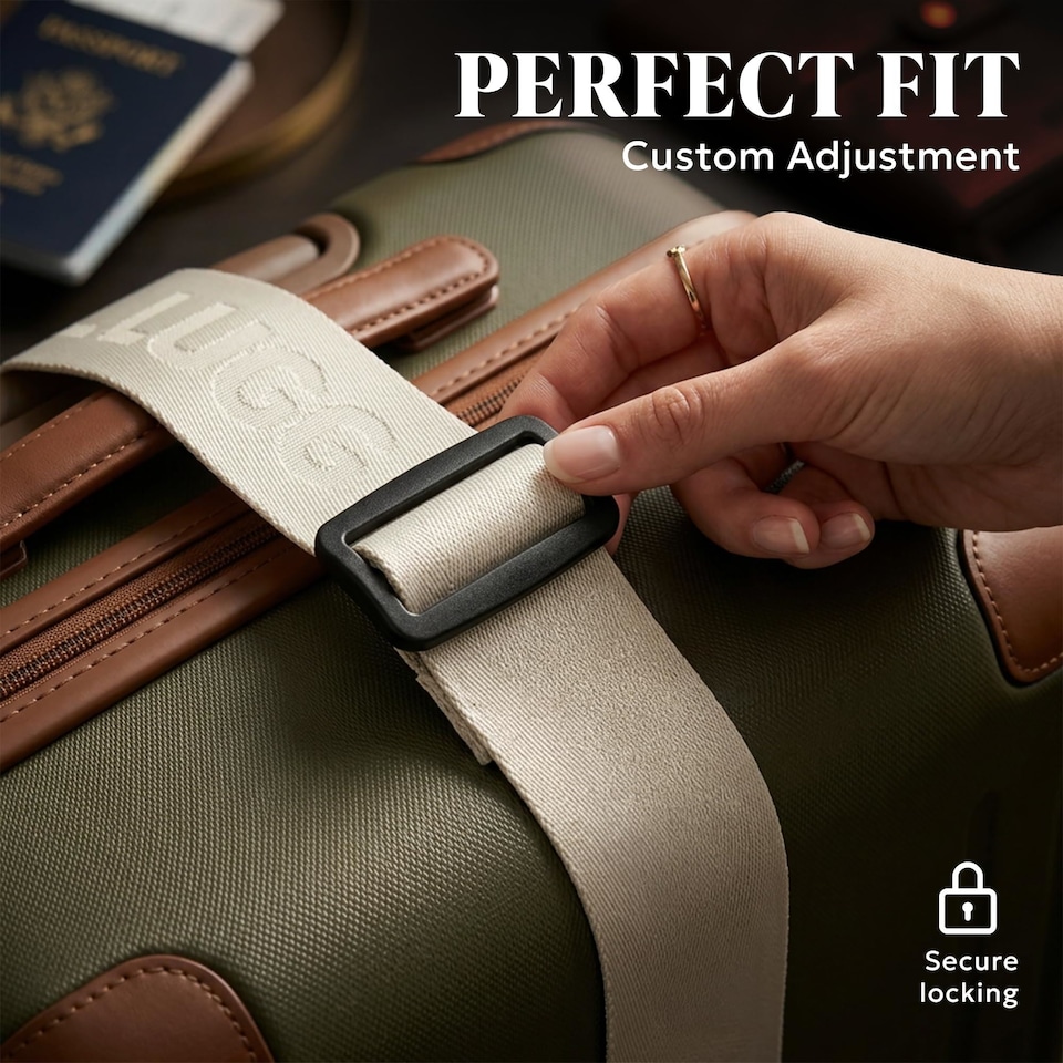 image 1 of Lugg Luggage Straps 2 Pack Adjustable Suitcase Belts 180 cm Polyester Webbing