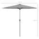 image 5 of Outsunny Solar Patio Garden Parasol with Lights for Outdoor Light Grey