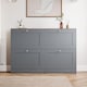image 7 of Vida Designs 4 Drawer Shoe Cabinet, Grey & Oak