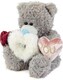 image 4 of Me to You Tatty Teddy Plush Bear Holding Three Embroidered Hearts Official Collection