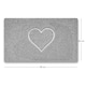 image 1 of Embossed Spaghetti Loofah Anti Slip Shower Mat - Heart Grey | Rectangular 90x60cm