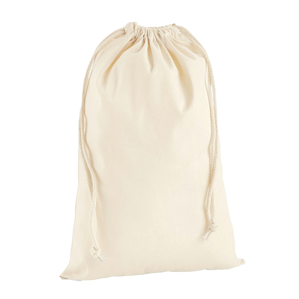 Westford Mill Premium Cotton Drawstring Bag - Natural - 1L | Multi | One Size