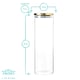 image 3 of Argon Tableware Glass Storage Jars with Metal Lids - 2 Litre - Gold - Pack of 3