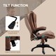 image 5 of Vinsetto Office Chair w/ Heating Massage Points Relaxing Reclining Brown