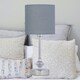 image 4 of Chrome Jewelled Table Lamp with Grey Cotton Shade Chrome | Grey