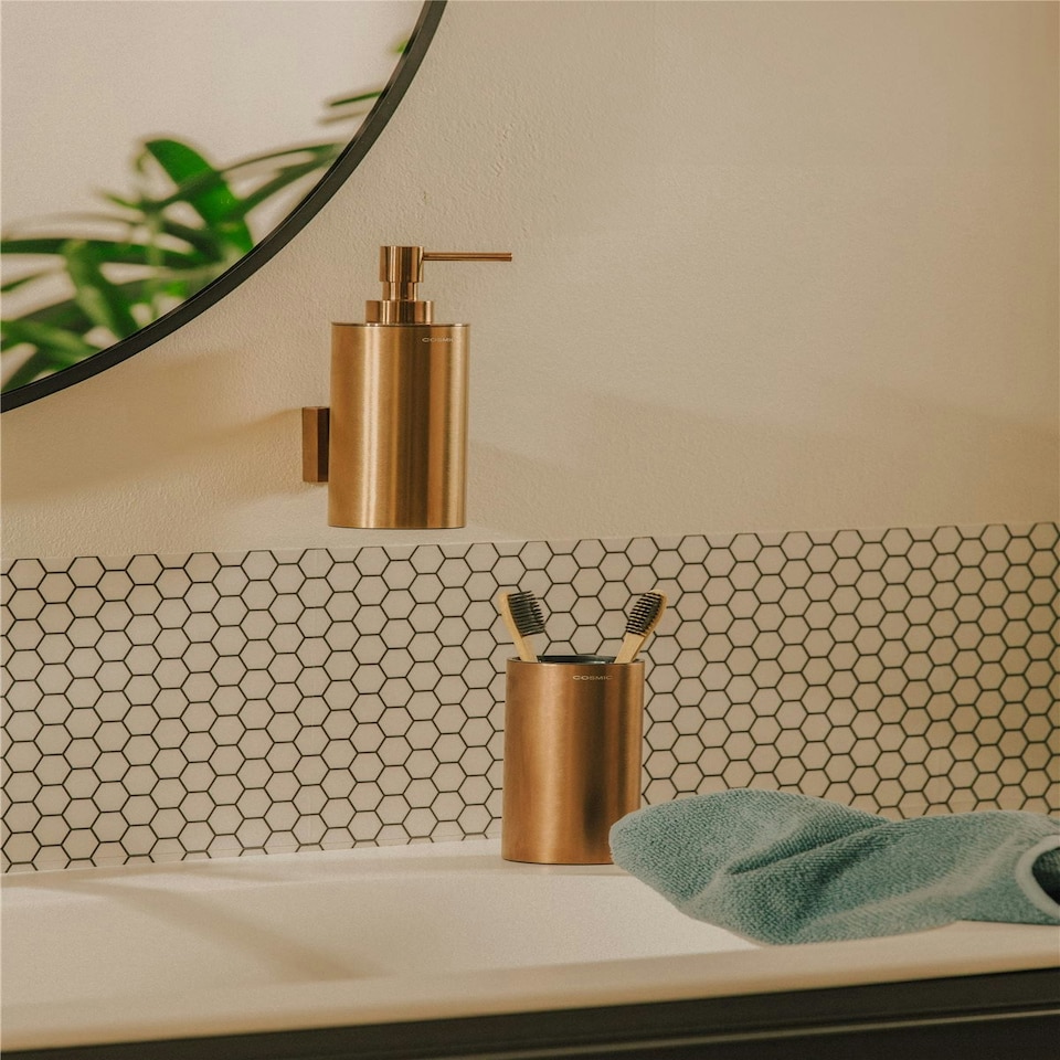 image 1 of Cosmic Wall-Mounted Soap Dispenser with Durable Stainless Steel Chrome 240 ml