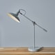 image 2 of ValueLights Civic Painted Grey Table Lamp & Bulb | Grey