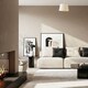 image 7 of Contemporary Off-White Linen Fabric Drum Lampshade with Cotton Inner | White | White | 1