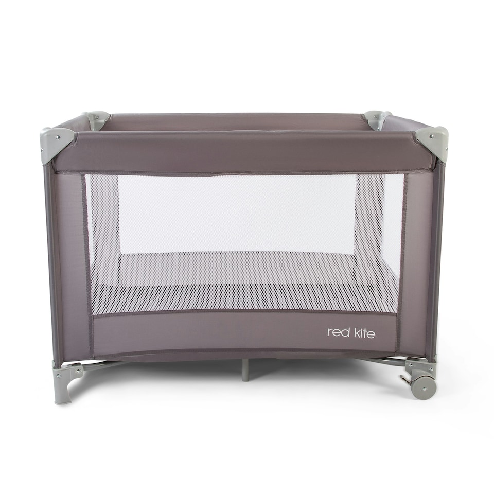 image 1 of Red Kite Sleeptight Travel Cot Grey
