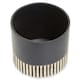 image 2 of Interiors by Premier Large Ceramic Planter, Modern Black and Gold Planter for Indoor Plants, Drum-shaped Ceramic Planter for Home Black