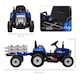 image 7 of HOMCOM Ride On Tractor with Detachable Trailer, Remote Control, Music, Blue