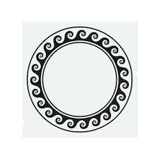 Decorative Egyptian Splash Back | White
