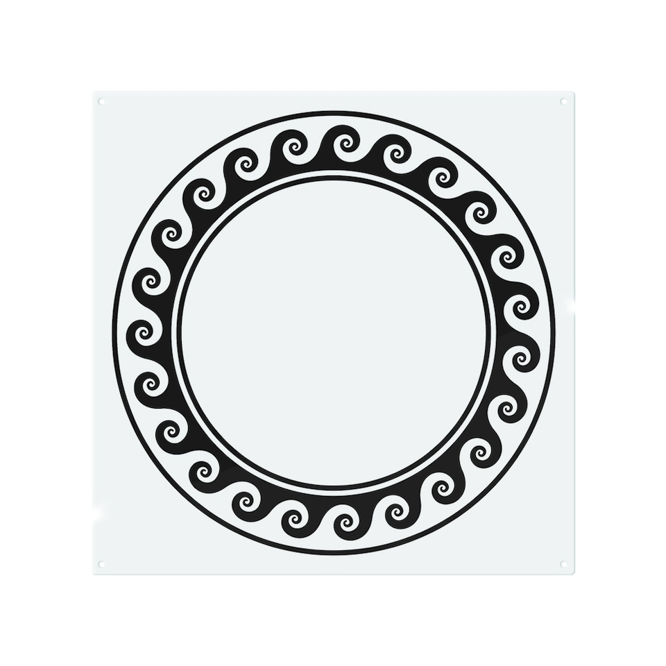 image 1 of Decorative Egyptian Splash Back | White
