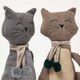 image 4 of Homescapes Cat Door Stop - Set of 2 - Animal Door Stops