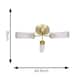 image 7 of ValueLights Canya Gold 3 Way IP44 Reeded Glass Ceiling Light | Gold