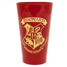 Harry Potter Premium Hogwarts Crest 500ml Glass - Red/Gold - One Size