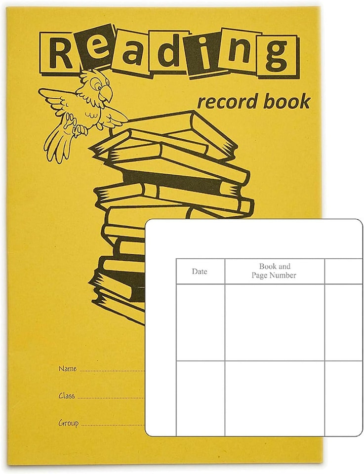 image 1 of Rhino 40 Page Reading Record Journal and Diary Book Yellow A5 100 Pack