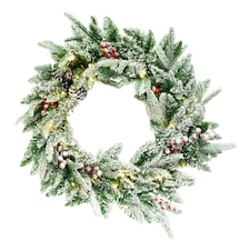 Premium Collection 60cm Pre-Lit Wreath
