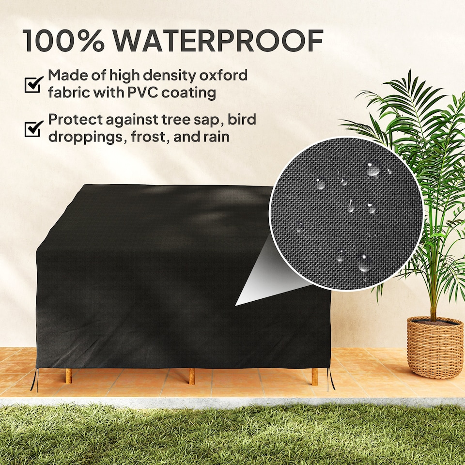 image 1 of Outsunny 2 Seater Rain Cover Garden Sofa Chair Protector 140x84x56/94 cm