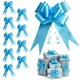 image 1 of 60pcs Pale Blue 50mm/5cm Large Ribbon Pull Bows for Gift Wrapping, Hampers, Florist Bouquets, Wedding Cars and Party Décor Pullbow | Blue | Blue
