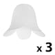 image 2 of ValueLights 3 Pack White Petal Glass Ceiling Pendant Shade