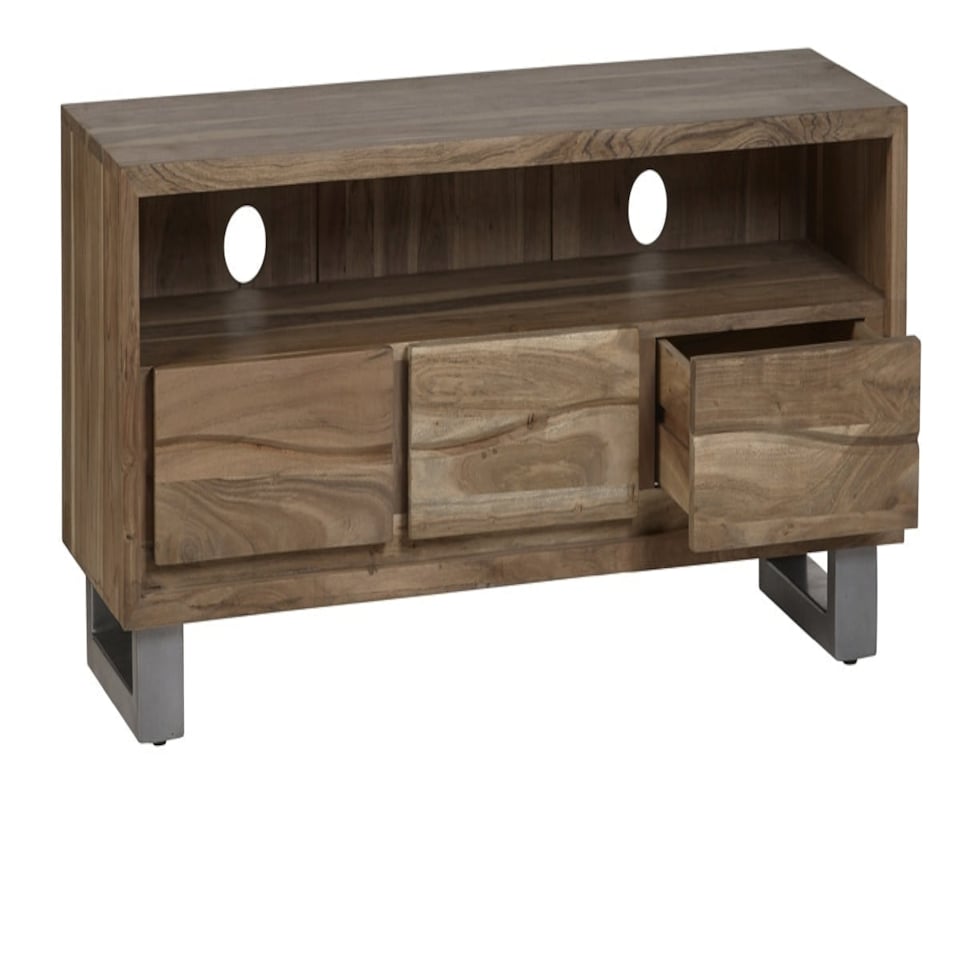 image 1 of Knott Live Edge Large Media Unit Brown
