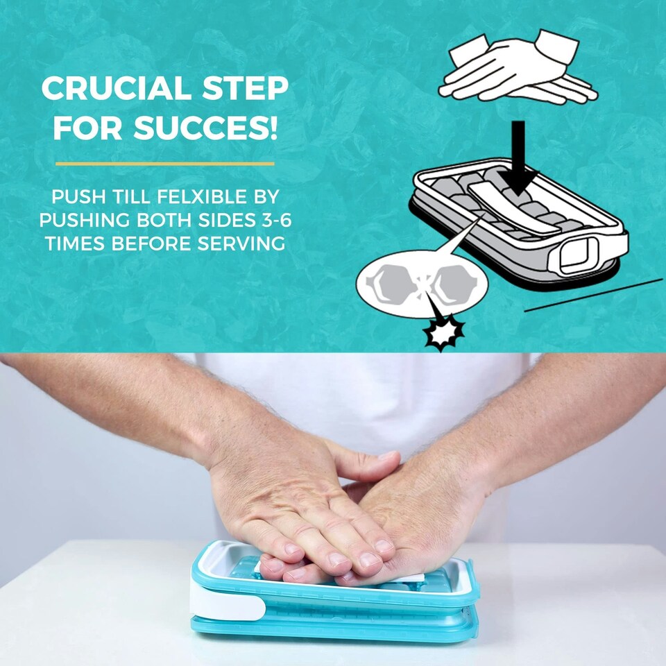 image 1 of ICEBREAKER POP 2.0 2024: Sanitary Silicone Ice Cube Tray for Effortless Ice Making - 3 pack