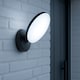 image 3 of CGC EZRA Slim Round Black LED Outdoor Wall Light 10W 1000lm 4000K Natural White LED