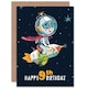 image 1 of Space Rocket Astronaut Age 9 Year Old Child Kids 9th Birthday Card