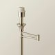 image 3 of ValueLights Modern Adjustable Swing Arm Floor Lamp Base In Brushed Chrome Finish | Chrome