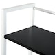 image 6 of HOMCOM Computer Desk Laptop Table w/4-tier Bookshelf  Metal Frame Black, White