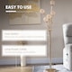 image 4 of HOMCOM 5Light Upright Floor Lamps for Living Room with Lampshade, Modern Standing Lamp for Bedroom, Bulb not Included, Silver