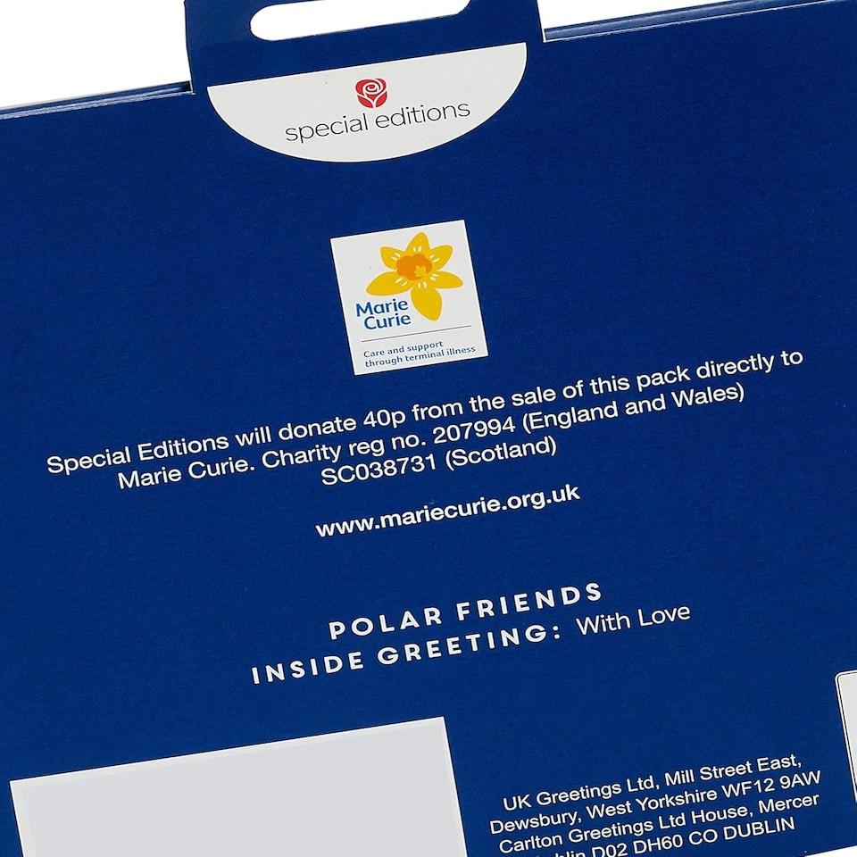 image 1 of Pack of 8 Dancing Penguins Marie Curie Charity Christmas Cards