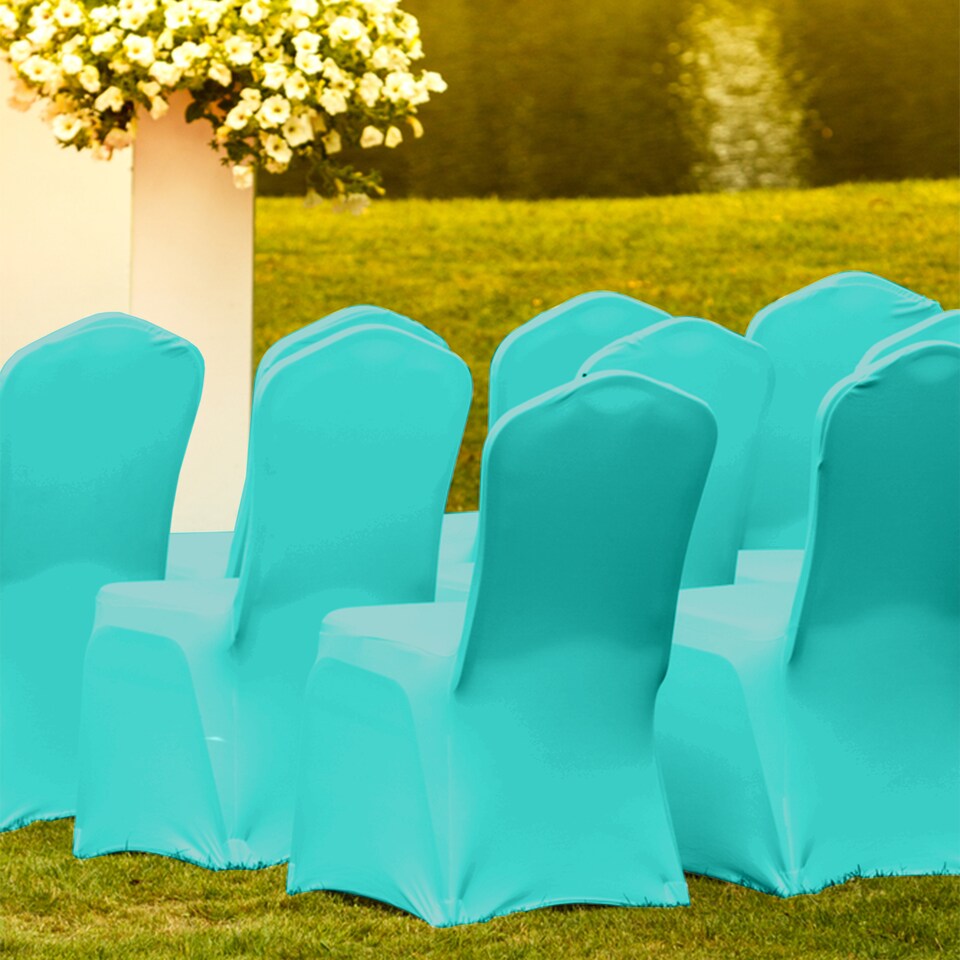 image 1 of Chair Cover Spandex Polyester Stretch Fabric Dining Slipcovers