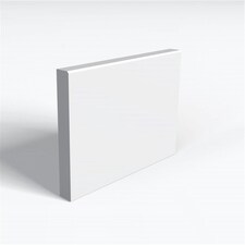Pack of 20 (Total 20 Units) - Moisture Resistant MDF Primed 2mm Chamfered Skirting Board - 25mm(T) x 94mm(H) x 3050mm(L)