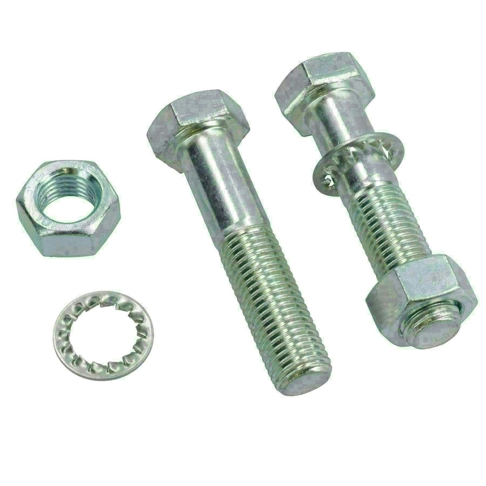 image 1 of M16 (16mm) x 75mm High Tensile Tow Bar Ball Fixing Bolts Washers + Nuts 2 Pack
