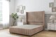 image 1 of Sloomy Marlborough Mink Naples Divan Bed Base 2 Drawers Foot-End With 54 Inch Wingback Headboard & 12 Inch Matching Footboard | Brown | Mink | Double | 1