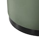 image 2 of Lara Large Pouffe - Velvet/Metal - L60.5 x W60.5 x H35.5 cm - Sage/Black Matte