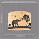image 6 of Modern Safari Bamboo Pendant Light Shade with Black Animals and Trees | Brown | Brown | 1