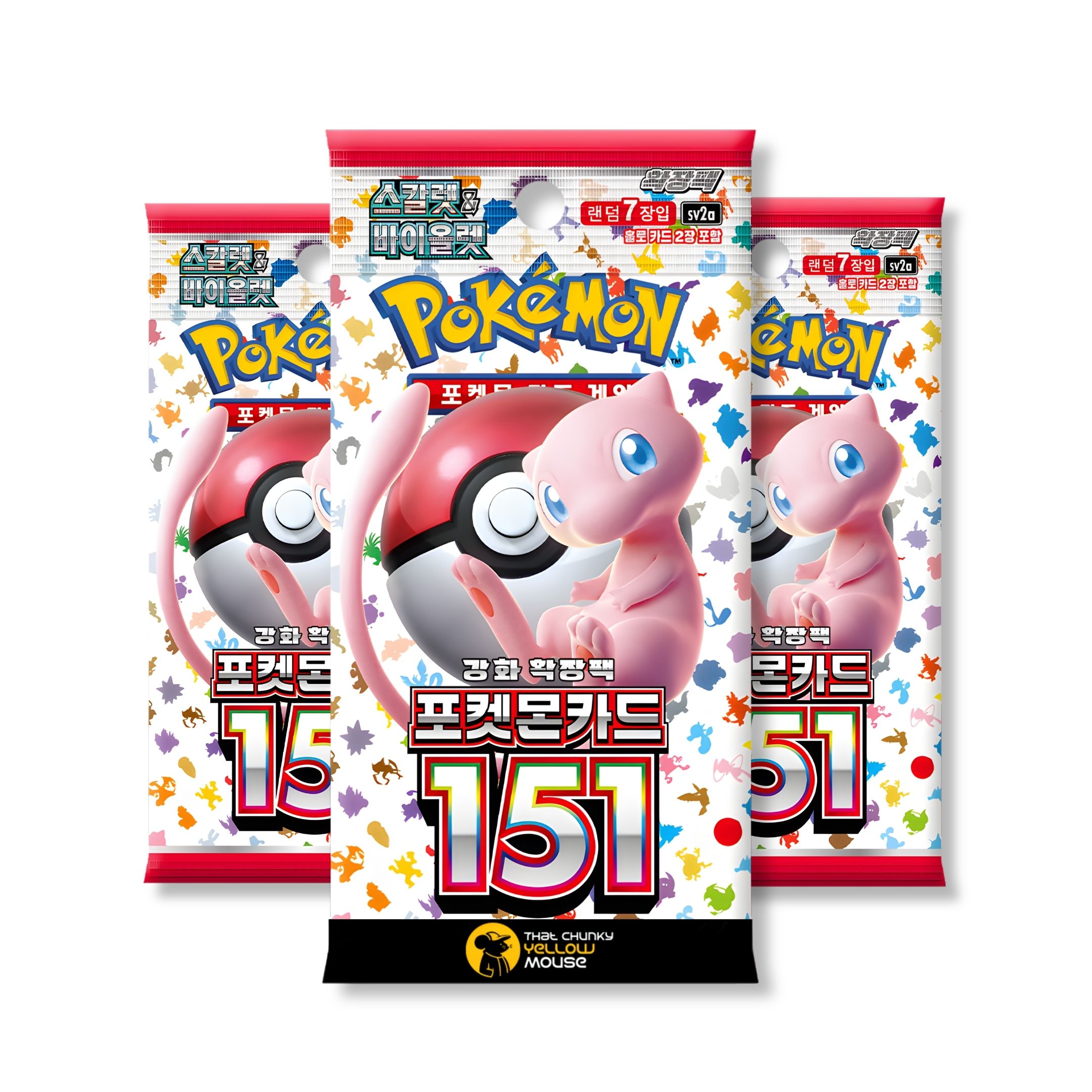 Pokemon Cards 151, Korean Pokemon 151 - Booster Bundle including 3