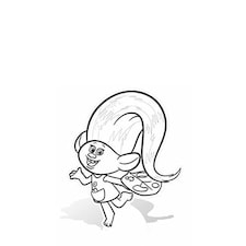 Harper Trolls Colour In Star Mini Cardboard Cutout 75cm