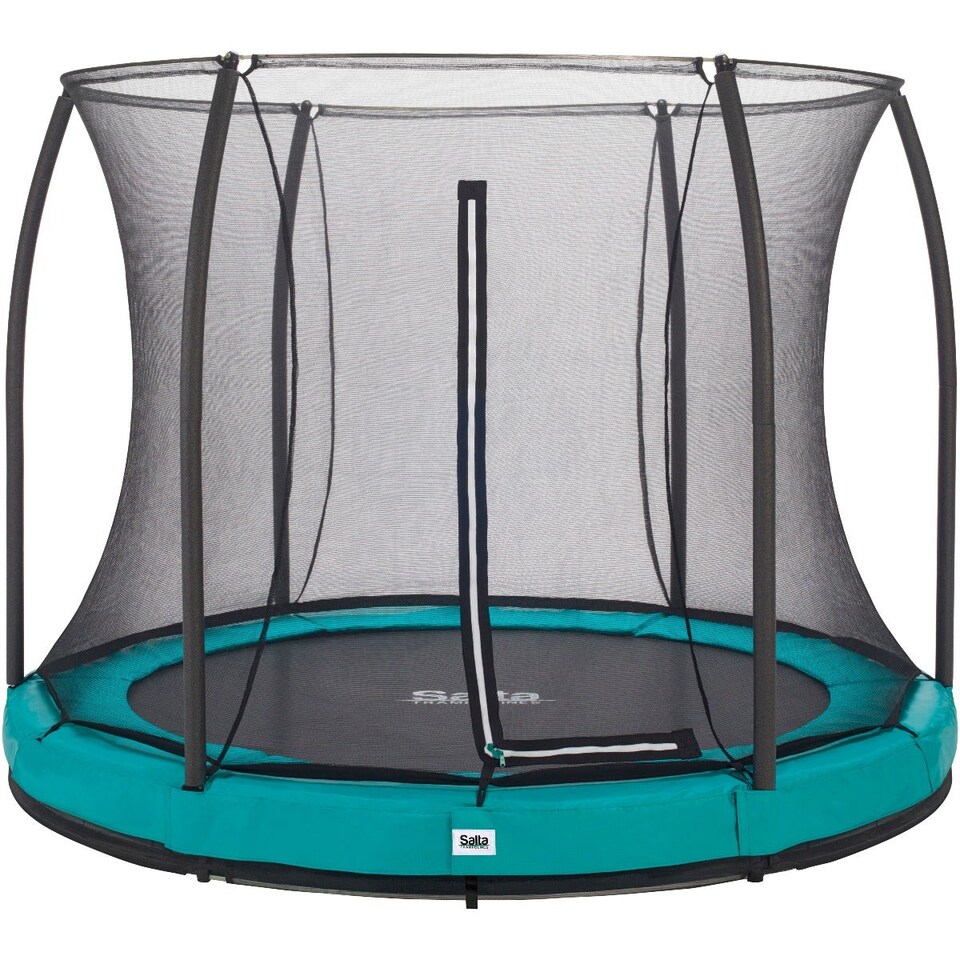 image 1 of 10ft Salta Green Comfort Edition InGround Round Trampoline with Enclosure